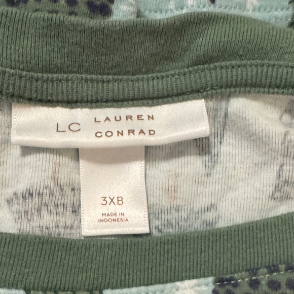 LC Lauren Conrad Blue and Green Christmas PJs - Picture 2 of 4